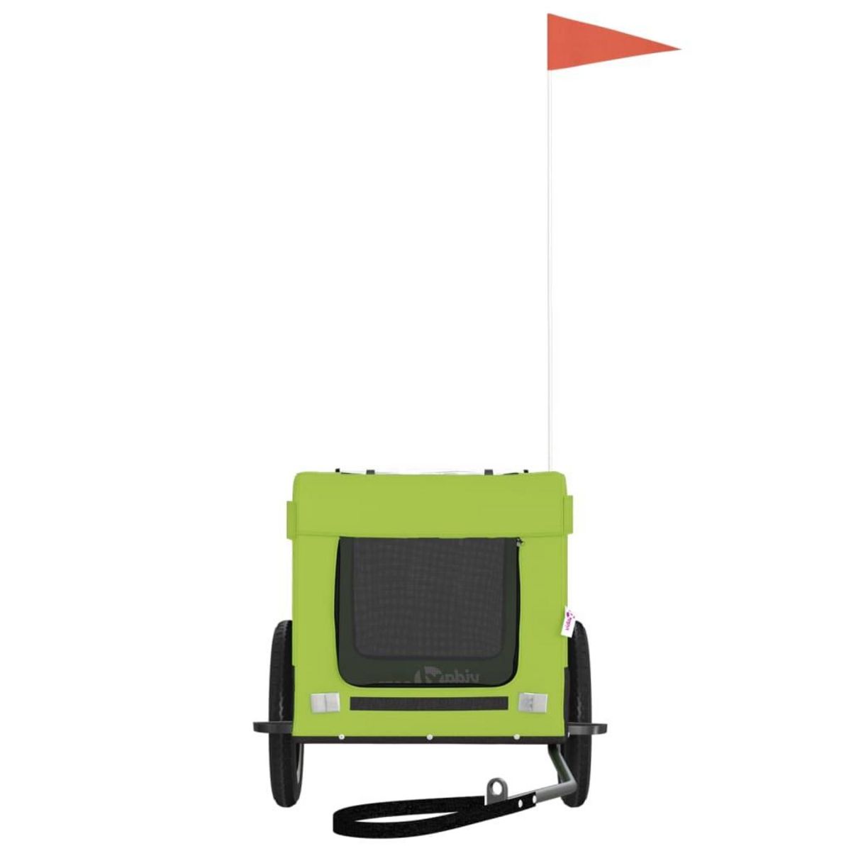VIDAXL Remorque de velo pour animaux de compagnie vert et noir