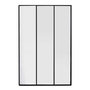 Voir la diapositive 1 : TOILINUX Miroir XXL style verrière en 3 parties en métal - Noir