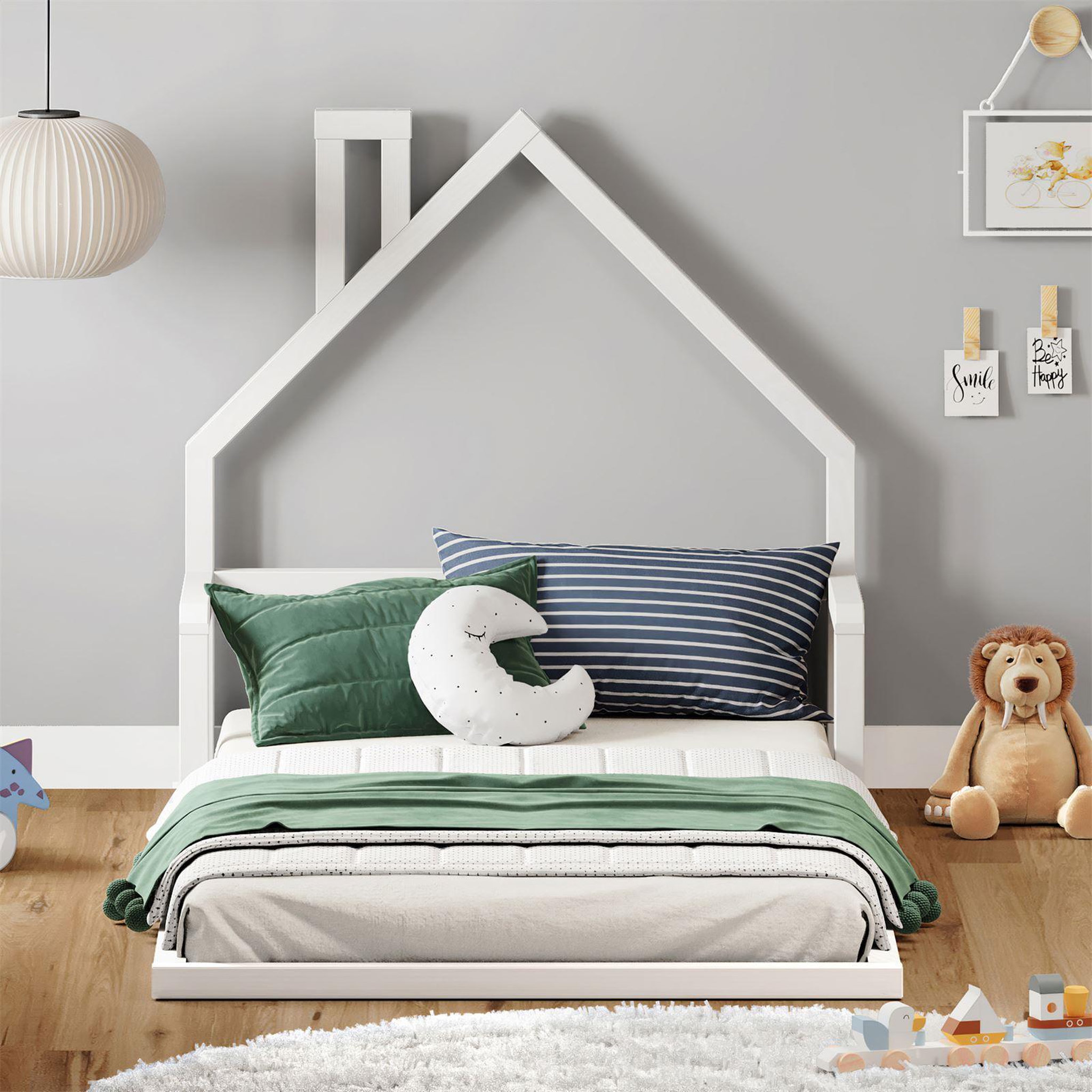 Voir la diapositive 3 : IDIMEX Lit enfant eloa type montessori, couchage 90x200 cm, en pin massif
