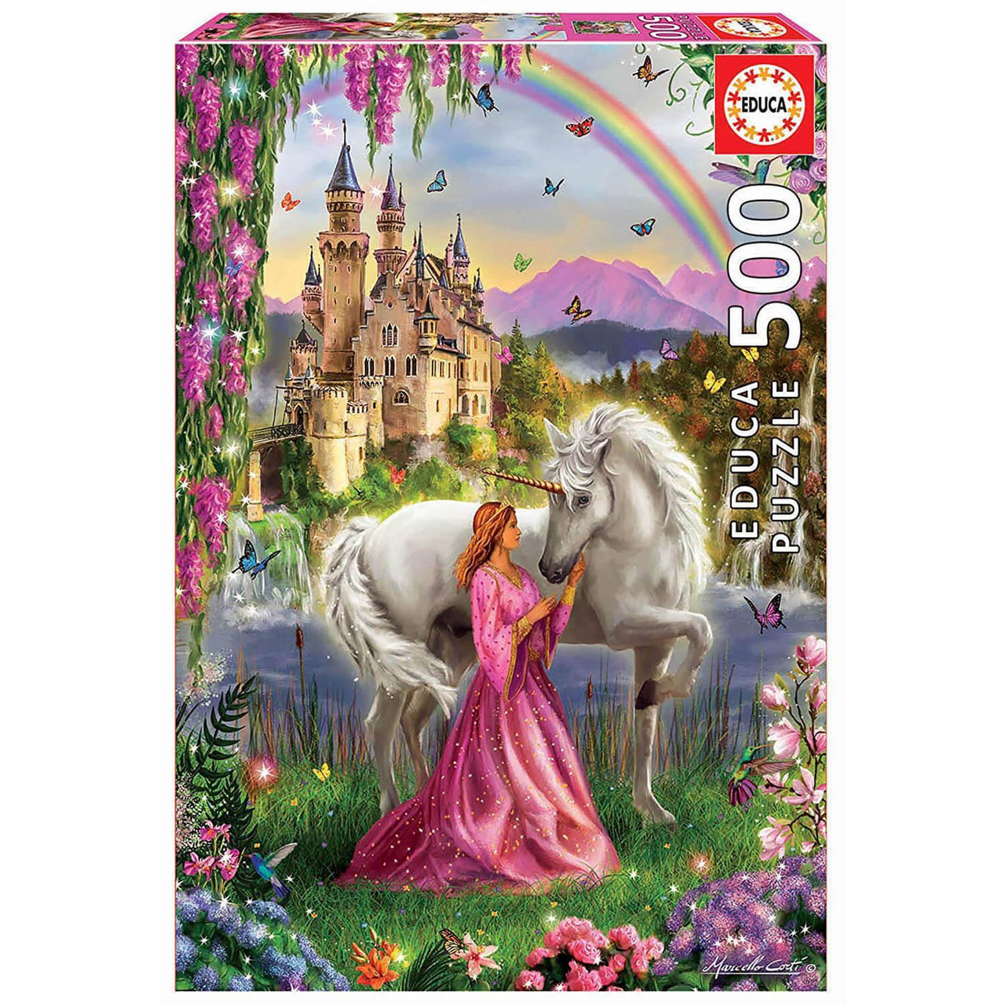 Voir la diapositive 2 : EDUCA Puzzle 500 pièces : Fée et Licorne