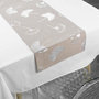 Voir la diapositive 1 : Paris Prix Nappe & Chemin de Table  Euphoria  140x250cm Blanc & Noisette