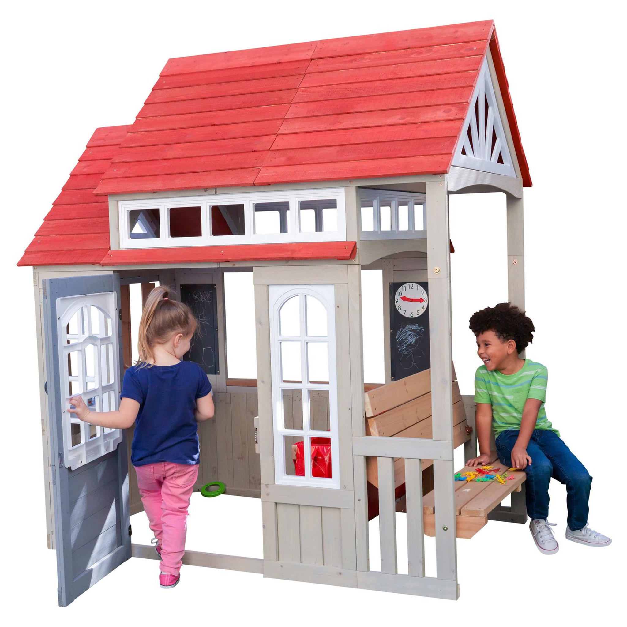 Voir la diapositive 3 : Kidkraft cabane de jardin enfant en bois Braewood 