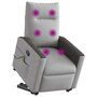 Voir la diapositive 2 : VIDAXL Fauteuil de massage inclinable gris nuage tissu