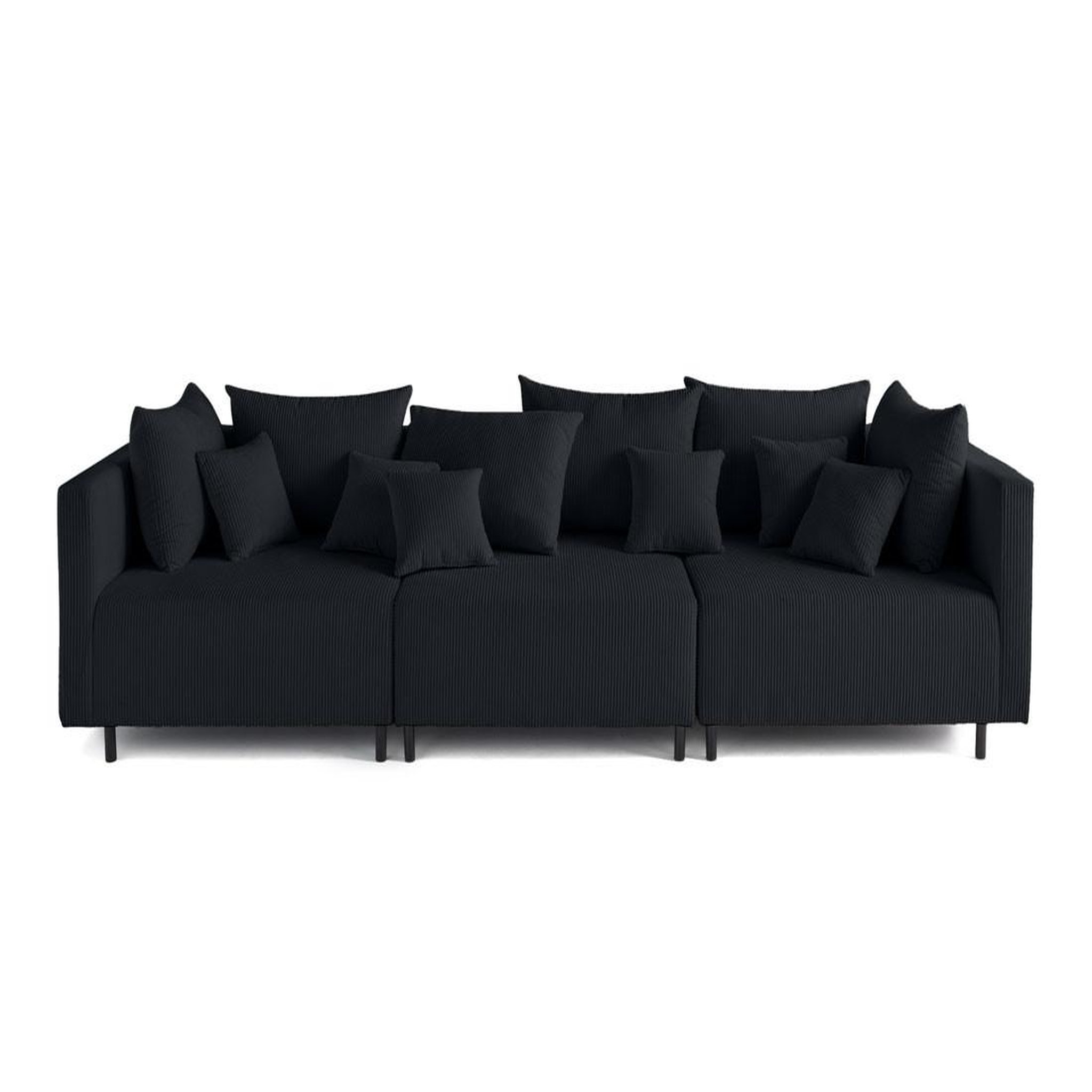 Voir la diapositive 1 : LISA DESIGN Edinburg - canapé modulable 3 places - velours côtelé