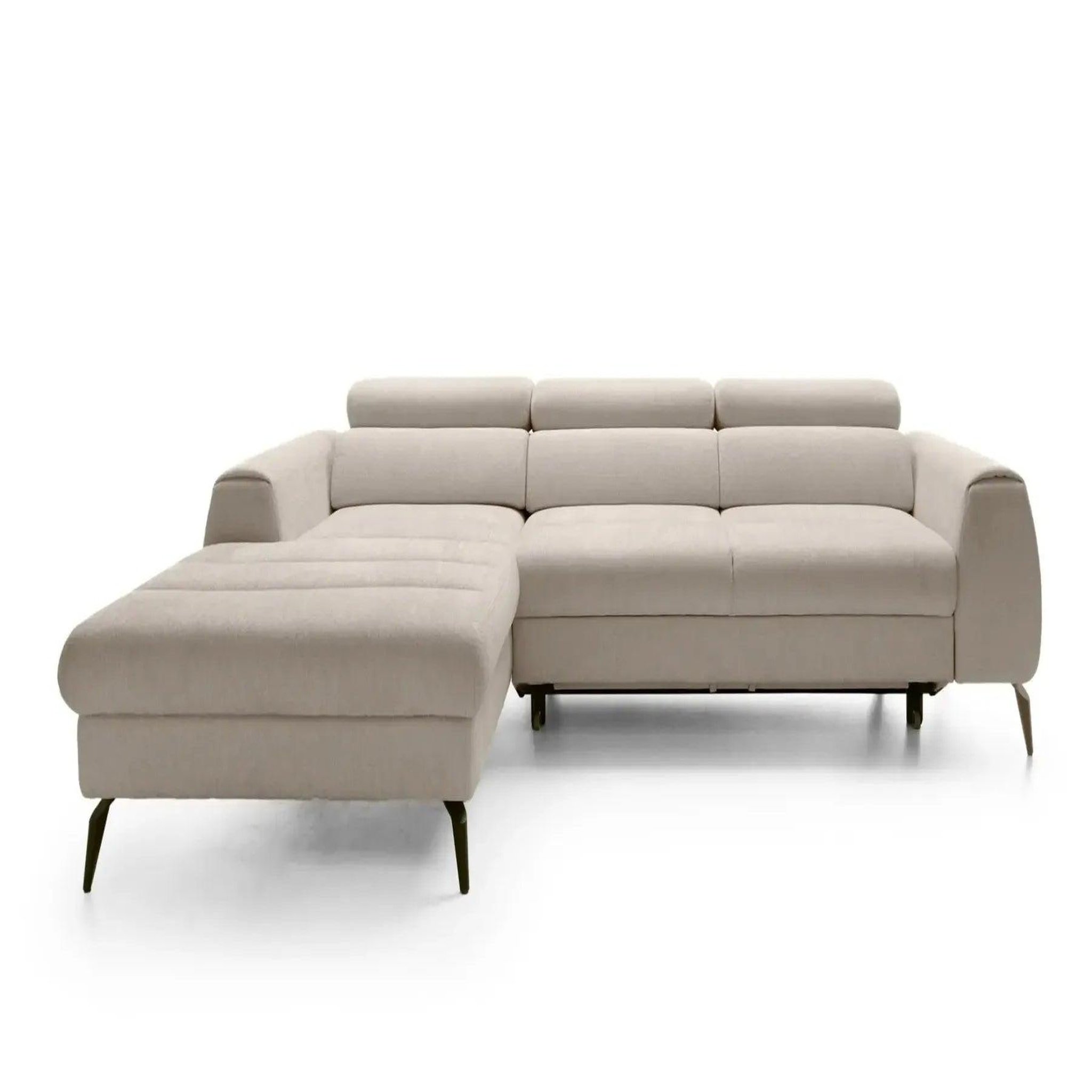 Voir la diapositive 1 : CASANOVA PARIS Clovis - canapé d'angle convertible tissu chiné