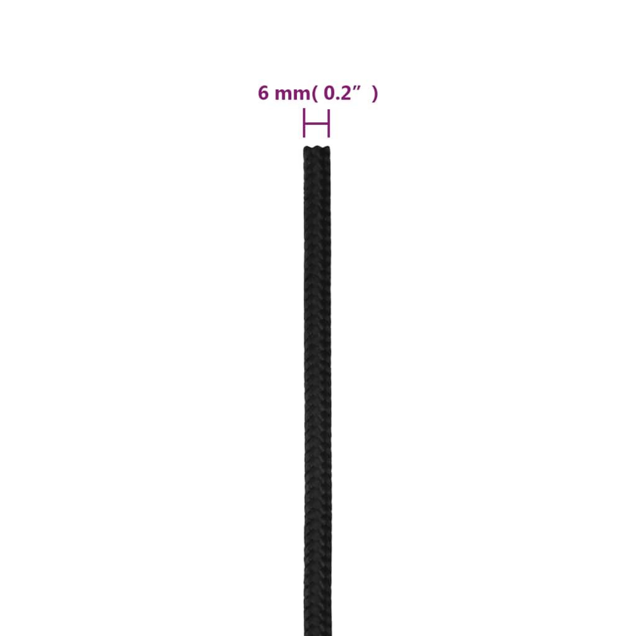 Voir la diapositive 6 : VIDAXL Corde de bateau Noir complet 6 mm 500 m Polypropylene