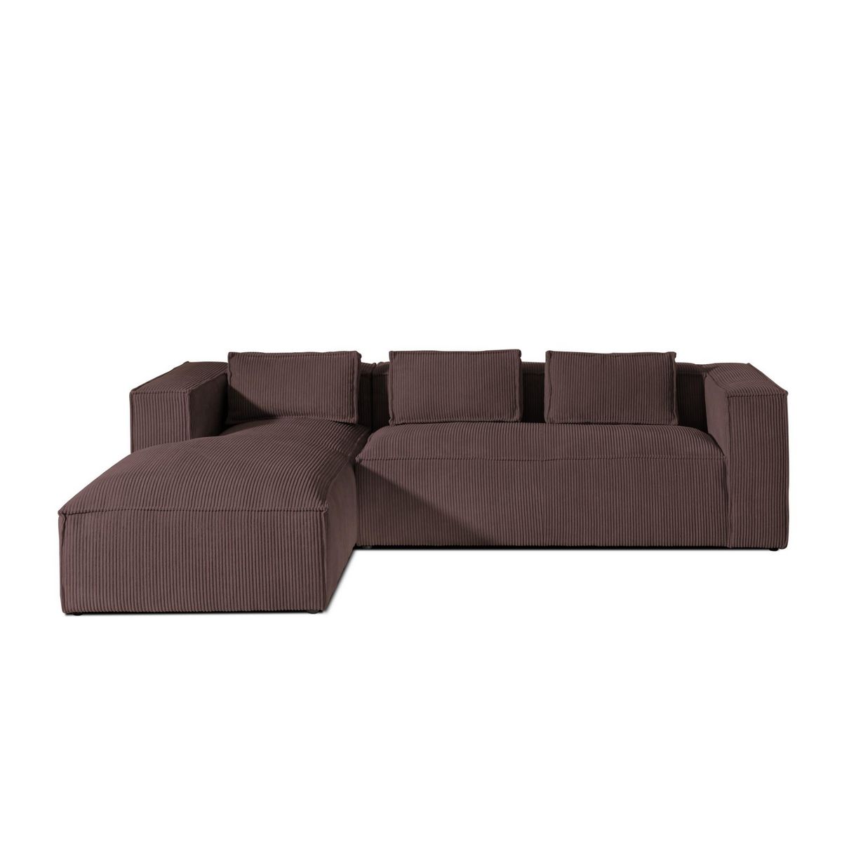 LISA DESIGN Stella - canapé d'angle - en velours côtelé - 4 places -style contemporain - gauche