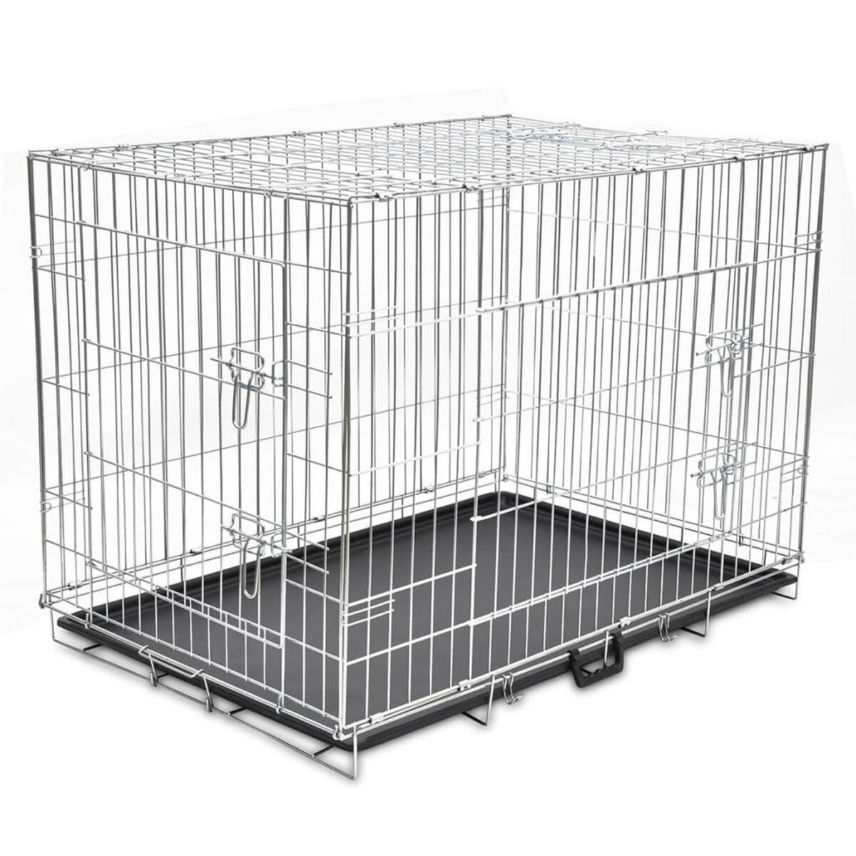 VIDAXL Cage metallique et pliable pour chiens XL