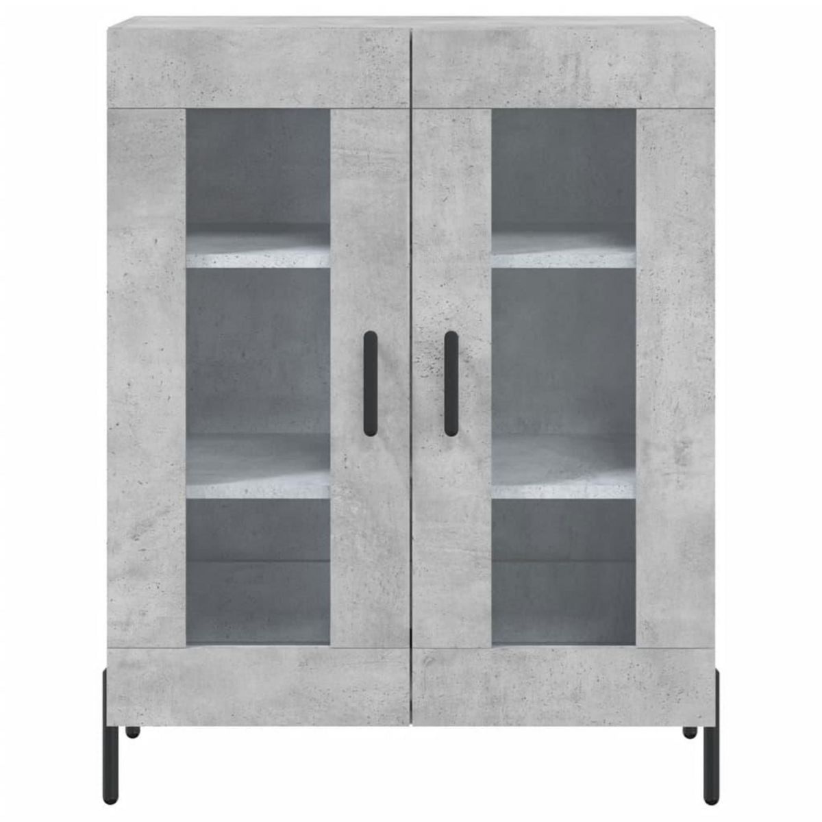 VIDAXL Buffet gris beton 69,5x34x90 cm bois d'ingenierie