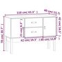 Voir la diapositive 6 : VIDAXL Buffet 110x40x78 cm Bois massif de pin