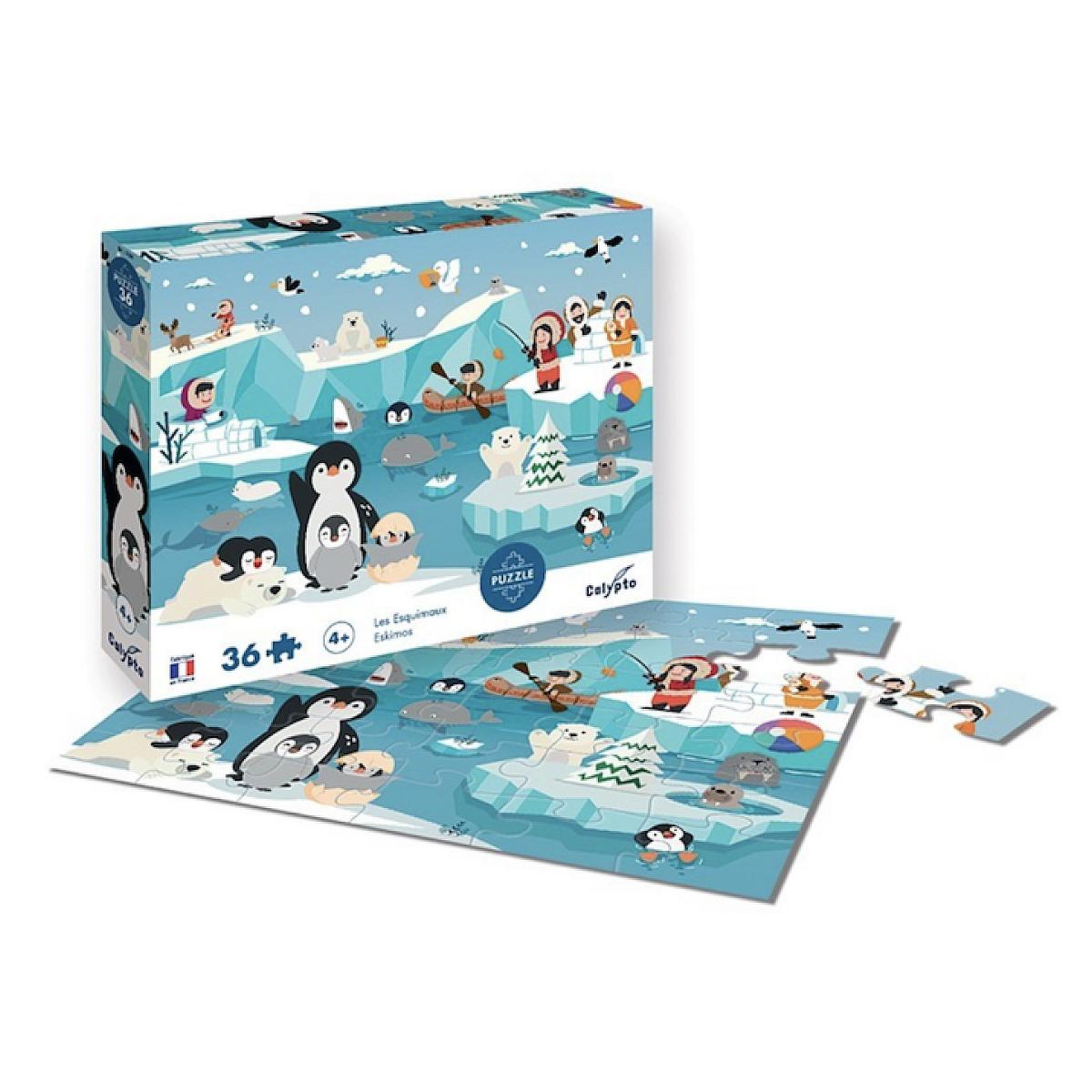 Voir la diapositive 2 : Sentosphere Puzzle 36 pieces esquimaux Calypto -