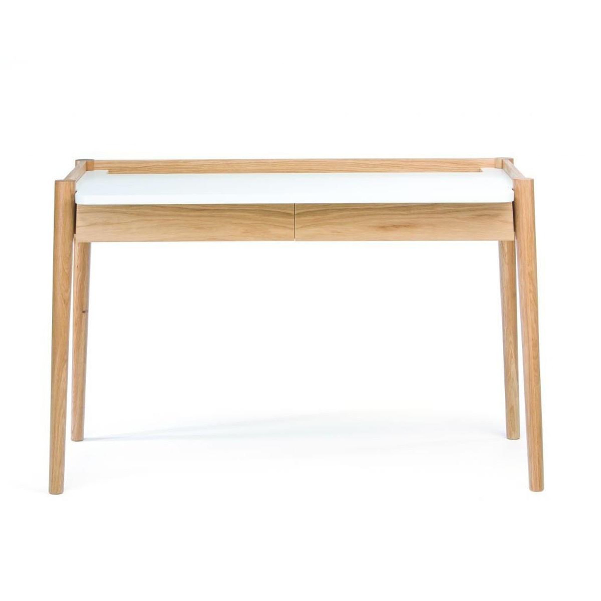 Paris Prix Bureau 2 tiroirs  feldbach  126cm chêne & blanc
