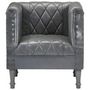 Voir la diapositive 2 : VIDAXL Chaise cabriolet Gris Cuir veritable de chevre