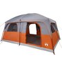 Voir la diapositive 5 : VIDAXL Tente de cabine familiale 10 personnes gris orange impermeable