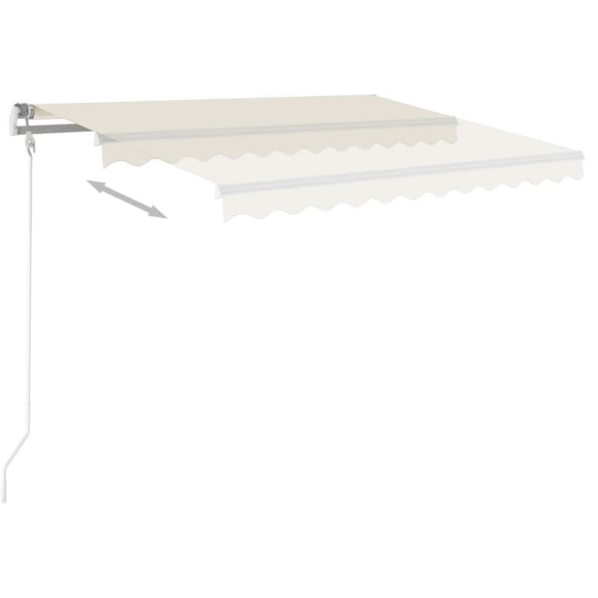 VIDAXL Auvent manuel retractable 400x350 cm Creme