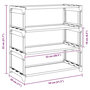 Voir la diapositive 6 : VIDAXL Etagere a chaussures 4 niveaux gris 54x28x55 cm tissu non-tisse