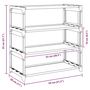Voir la diapositive 6 : VIDAXL Etagere a chaussures 4 niveaux gris 54x28x55 cm tissu non-tisse