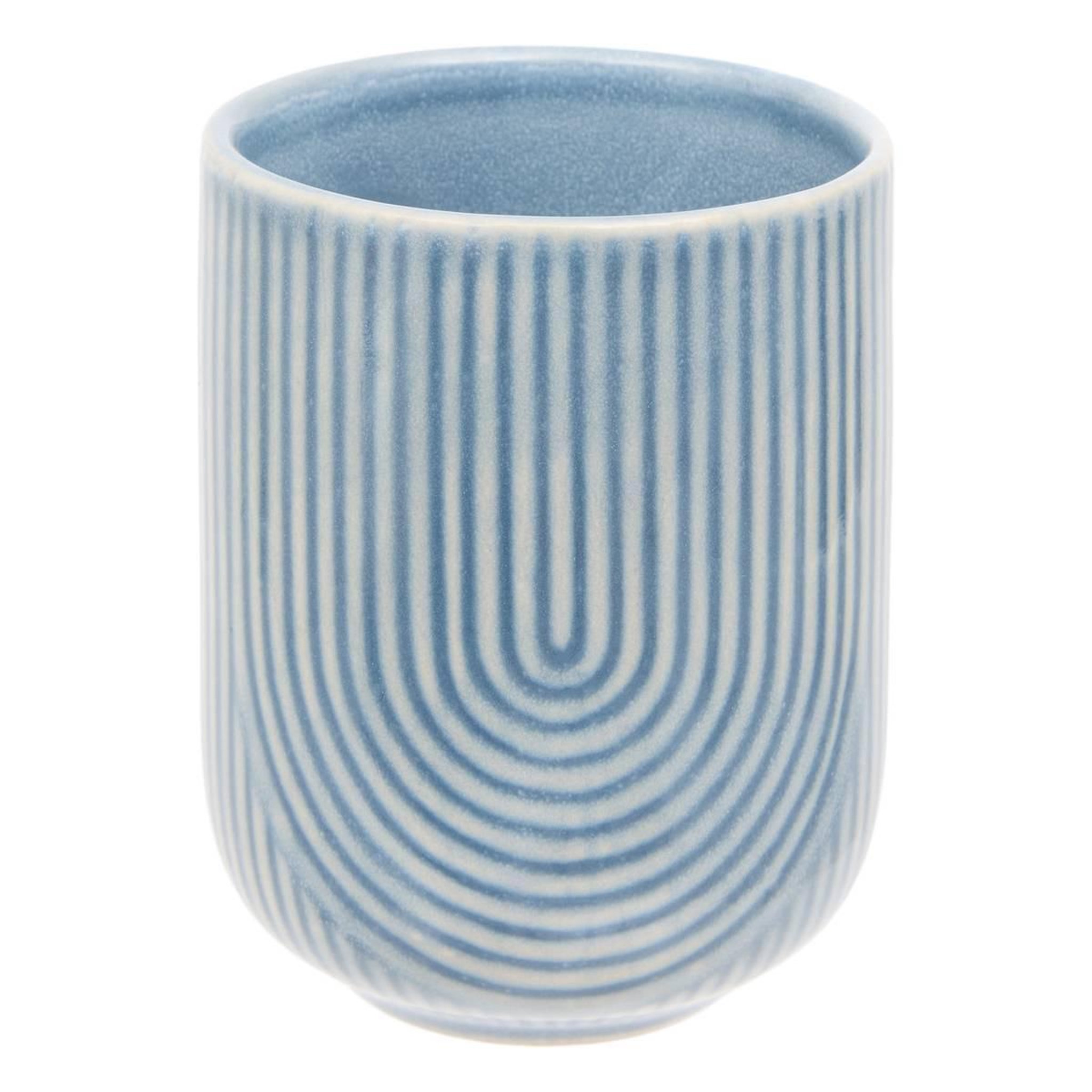 Voir la diapositive 2 : SECRET DE GOURMET Lot de 6 tasses en faïence  lya  20cl bleu