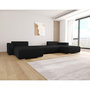 Voir la diapositive 3 : BEST MOBILIER Gabriel - canapé panoramique en u 7 places convertible avec coffre en tissu texturé