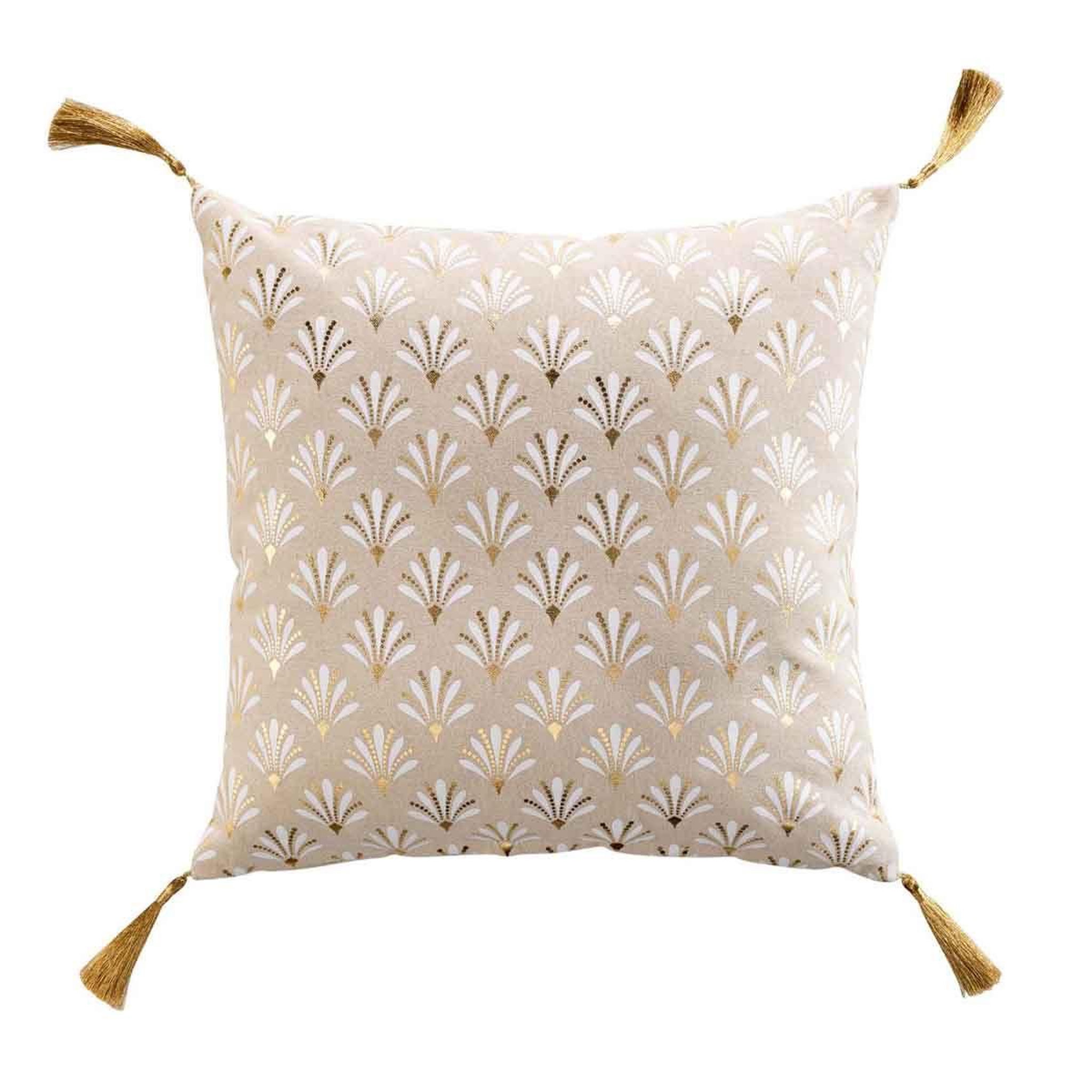Voir la diapositive 1 : Douceur d'Intérieur Coussin déco imprimé  rafina  40x40cm beige
