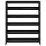 Voir la diapositive 4 : VIDAXL Etagere a chaussures noir 80x25x100 cm bois d'ingenierie
