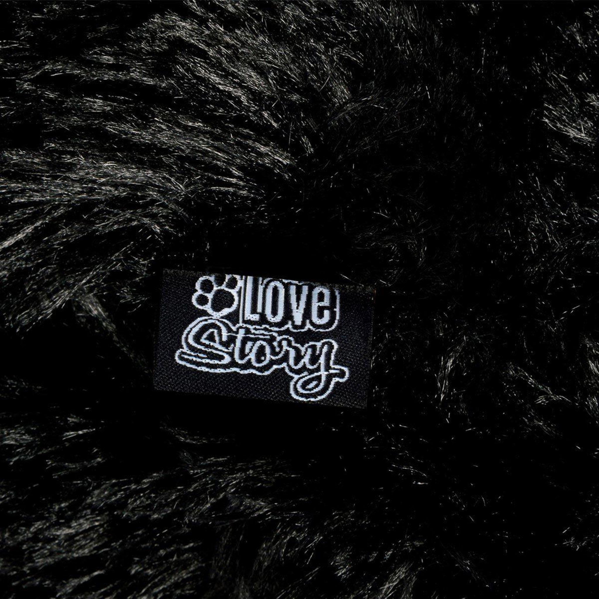 Voir la diapositive 4 : LOVE STORY Panier chausson chien & chat  fluffy  55cm noir