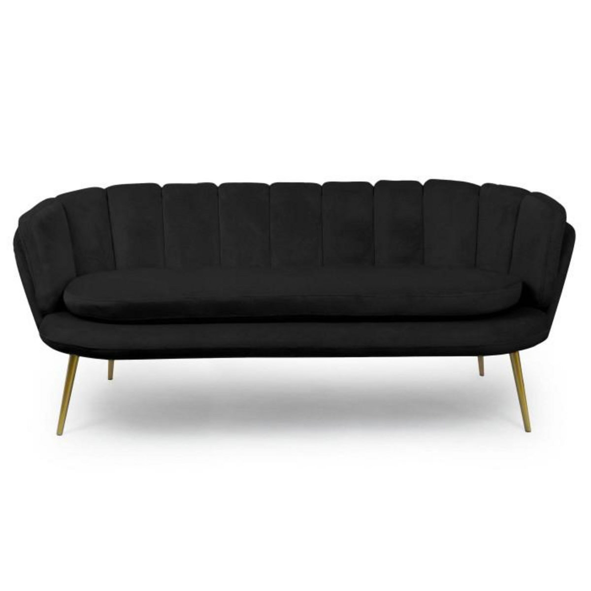 Paris Prix Canapé 3 Places en Velours  Dabren  185cm Noir