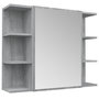 Voir la diapositive 2 : VIDAXL Armoire a miroir de salle de bain Sonoma gris 80x20,5x64cm Bois