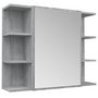 Voir la diapositive 2 : VIDAXL Armoire a miroir de salle de bain Sonoma gris 80x20,5x64cm Bois
