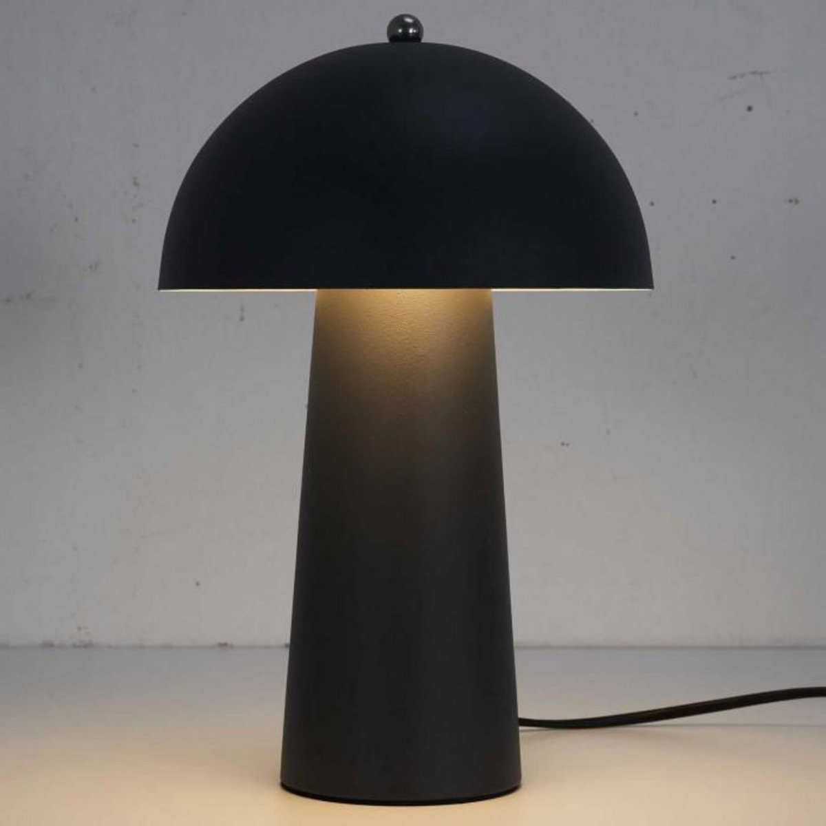 Paris Prix Lampe à Poser Champignon  Vickie  32cm Gris Perle