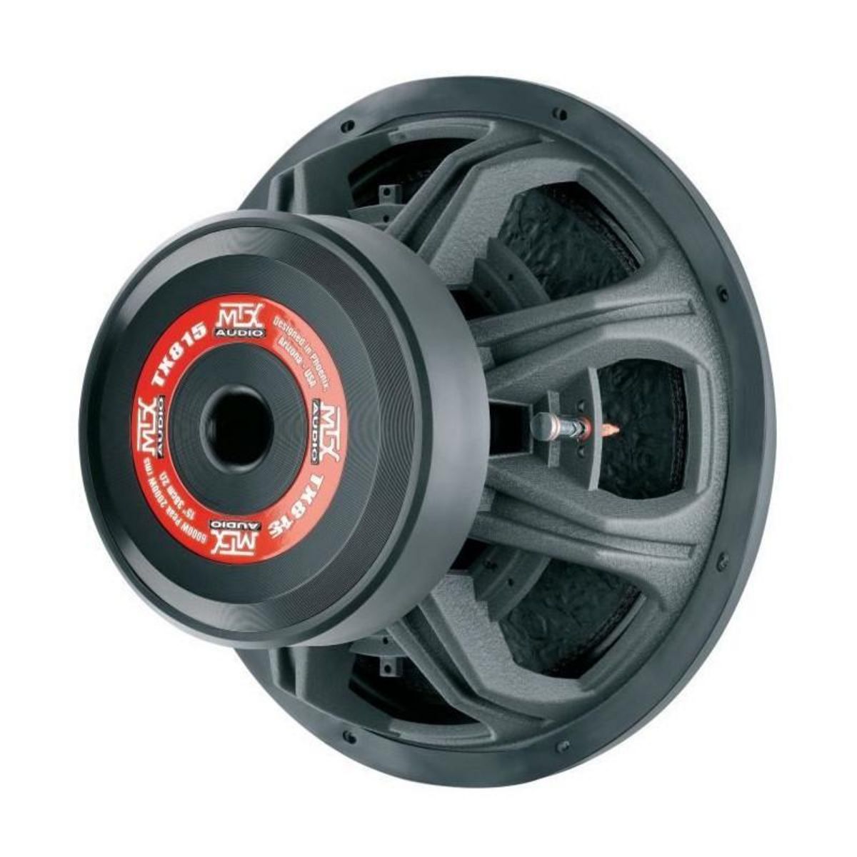 MTX AUDIO MTX TX815 Subwoofer voiture HighEnd 38cm 2000W RMS 2O châssis alu bobine 3 pour caisson clos ou reflex membrane fibre