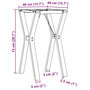 Voir la diapositive 6 : VIDAXL Pieds de table a manger cadre en Y 40x40x73 cm acier