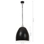 Voir la diapositive 6 : VIDAXL Lampe suspendue industrielle 25 W Noir Rond 42 cm E27