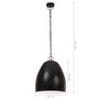 Voir la diapositive 6 : VIDAXL Lampe suspendue industrielle 25 W Noir Rond 42 cm E27