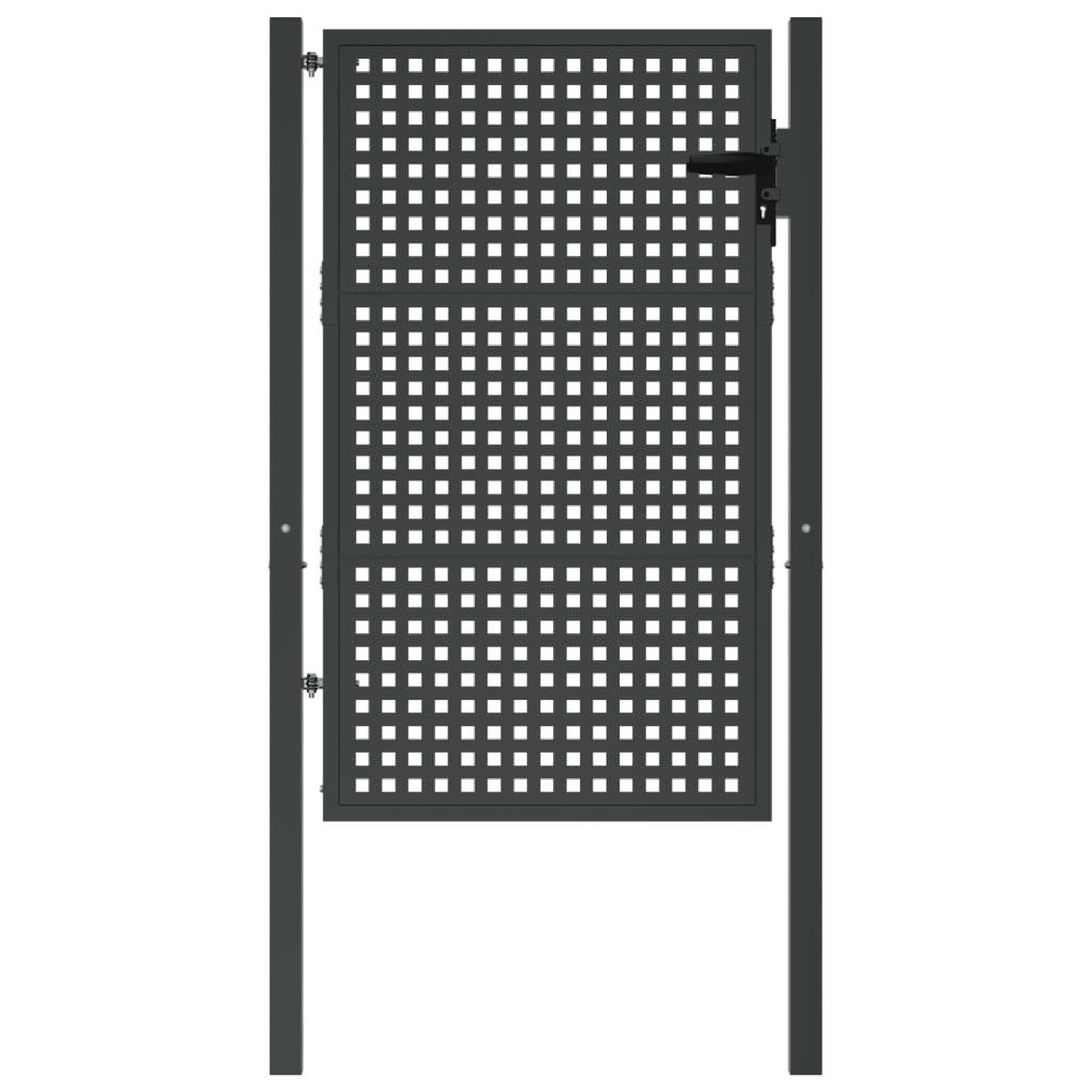 Voir la diapositive 3 : VIDAXL Portail de jardin anthracite 105x175 cm acier