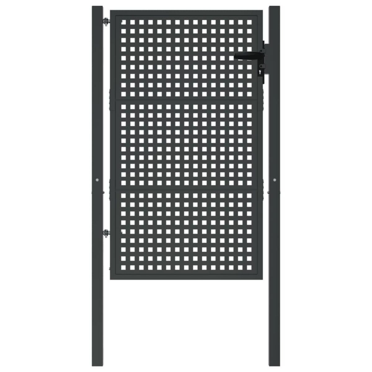 VIDAXL Portail de jardin anthracite 105x175 cm acier