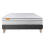 Voir la diapositive 2 : SEPTNUITS Matelas + sommier kit gris Memo Luxe Ressorts ensachés + mémoire de forme MAXI épaisseur