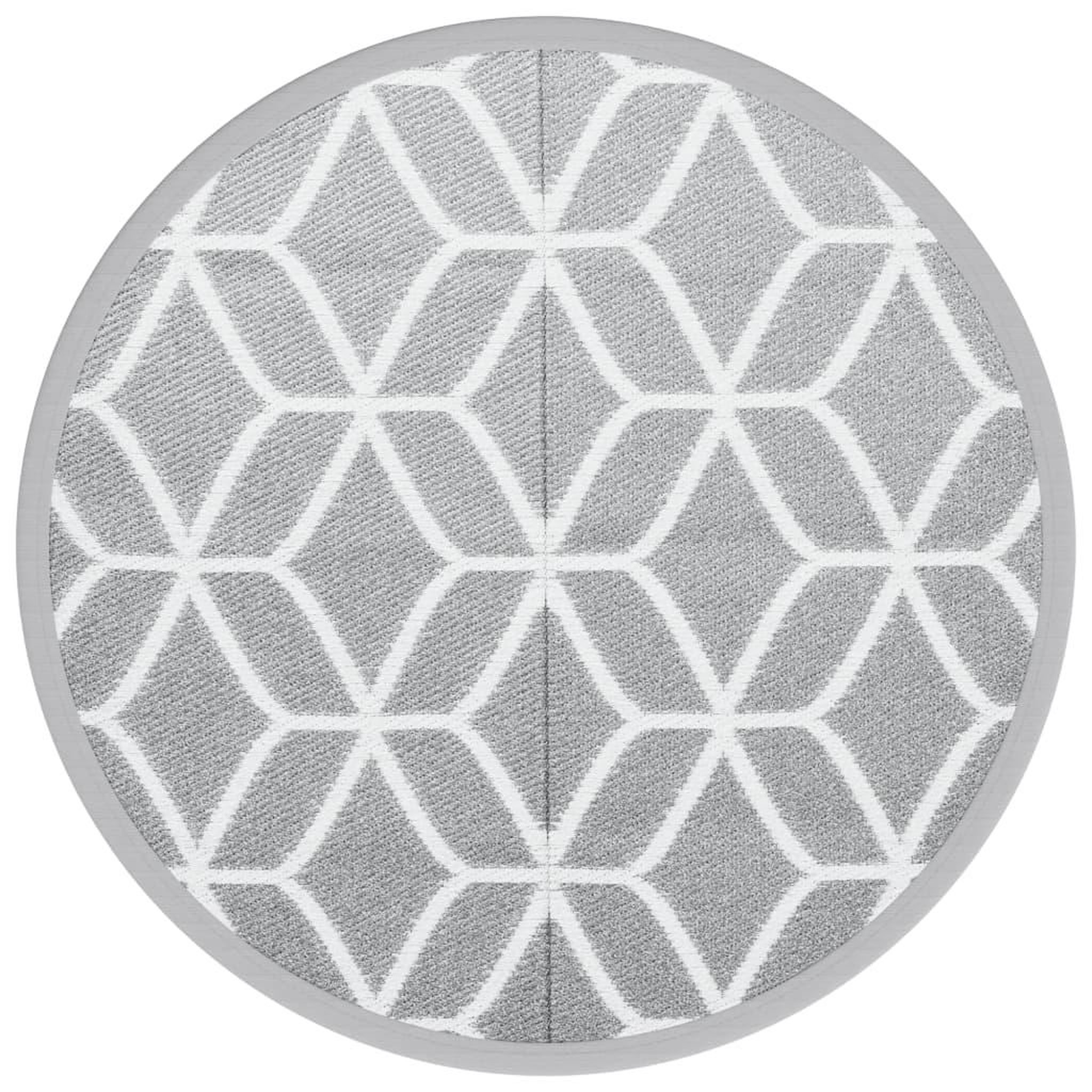 Voir la diapositive 2 : VIDAXL Tapis d'exterieur ARAKIL gris Ø160 cm PP