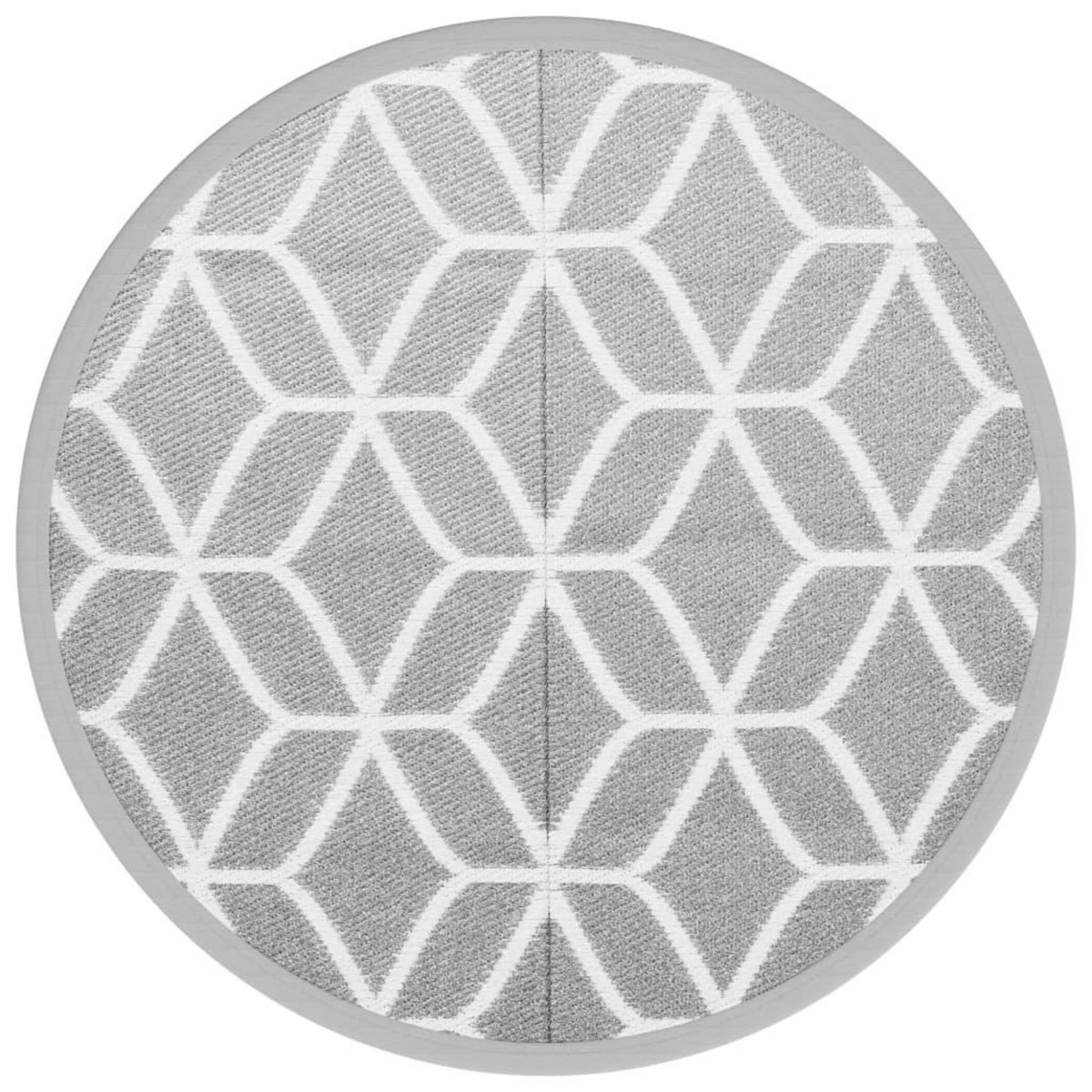 VIDAXL Tapis d'exterieur ARAKIL gris Ø160 cm PP