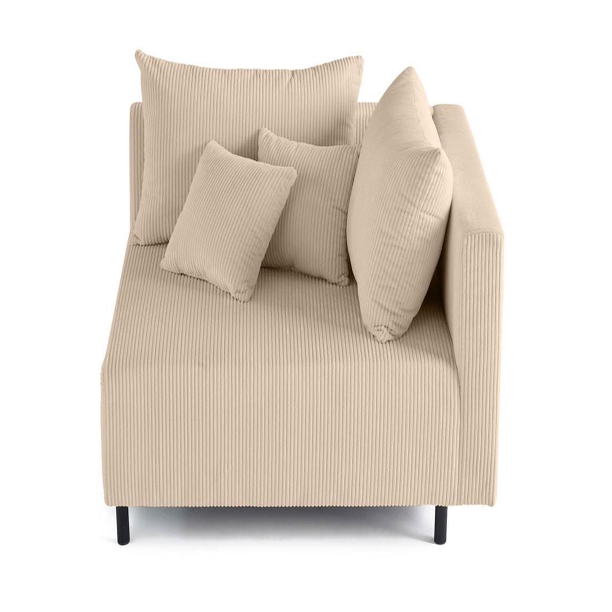 Voir la diapositive 3 : LISA DESIGN Edinburg - module d'assise d'angle droit - en velours côtelé