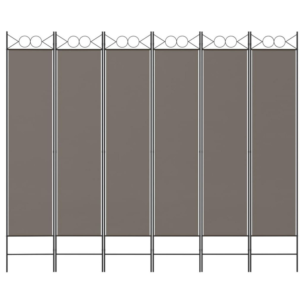 VIDAXL Cloison de separation 6 panneaux Anthracite 240x200 cm Tissu