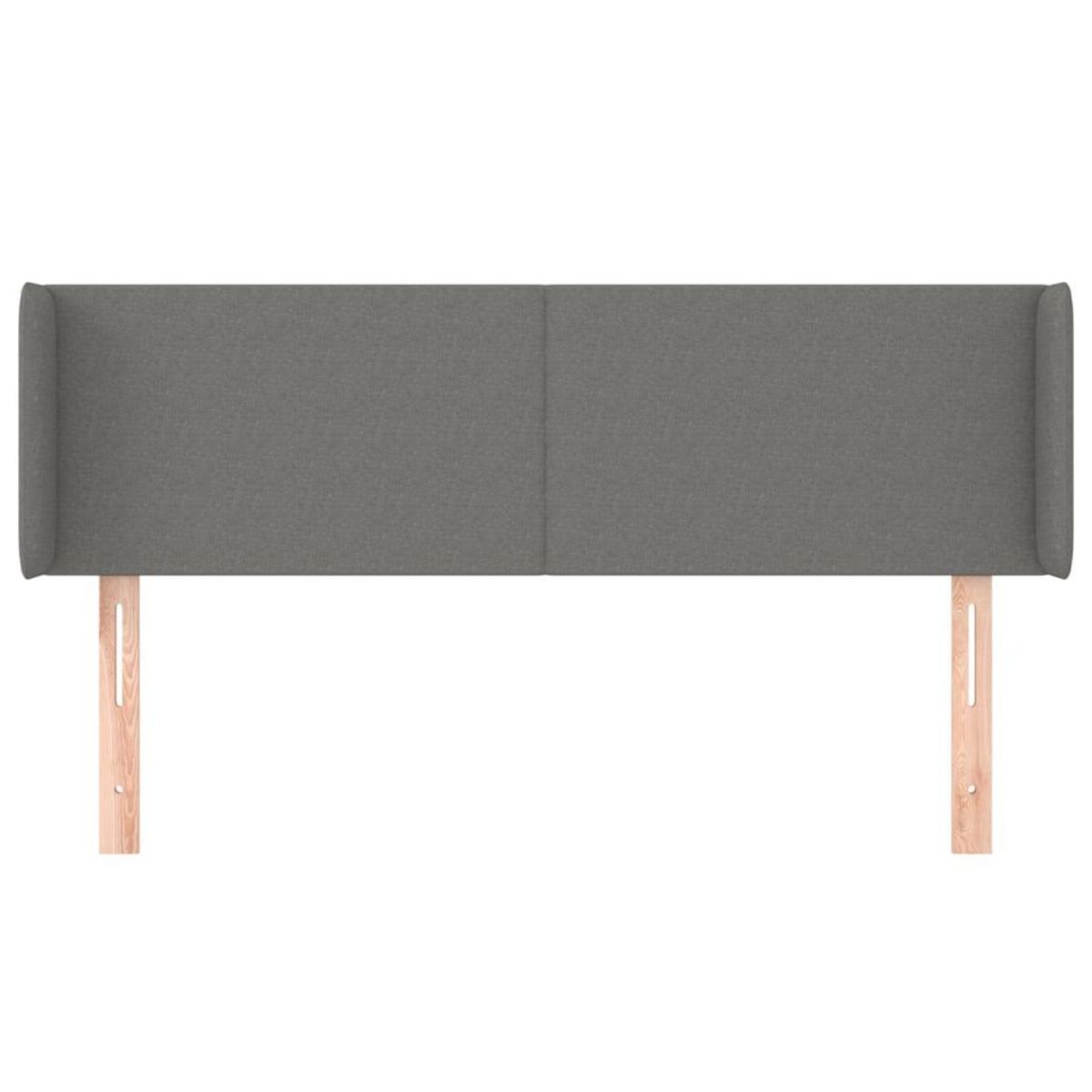 VIDAXL Tete de lit avec oreilles Gris fonce 147x16x78/88 cm Tissu