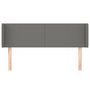 Voir la diapositive 3 : VIDAXL Tete de lit avec oreilles Gris fonce 147x16x78/88 cm Tissu