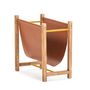 Voir la diapositive 1 : VS VENTA-STOCK Porte-revues Bento en cuir synthétique et bois naturel