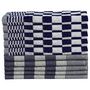 Voir la diapositive 3 : VIDAXL Ensemble de serviettes 50 pcs bleu et blanc coton