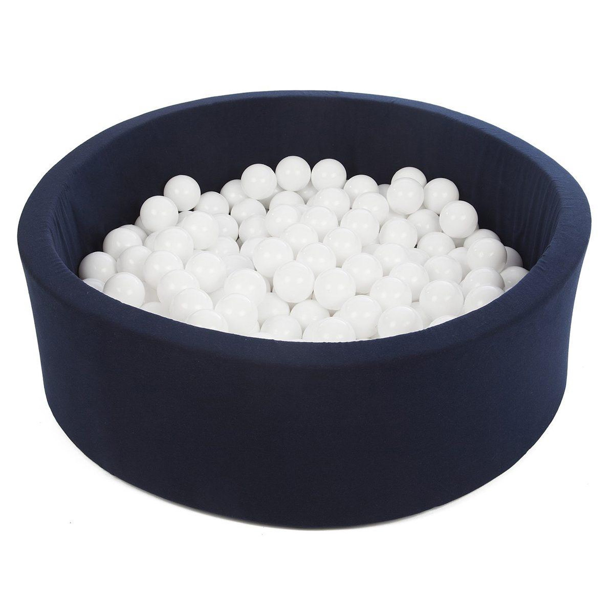 VELINDA Piscine à balles aire de jeu + 200 balles bleu marine blanc