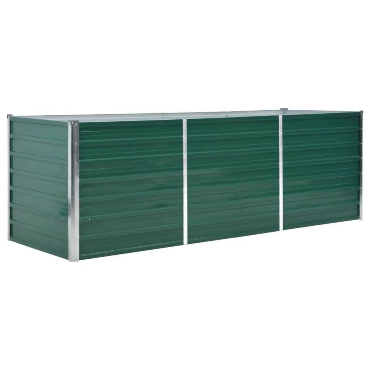 VIDAXL Lit sureleve de jardin Acier galvanise 240x80x77 cm Vert