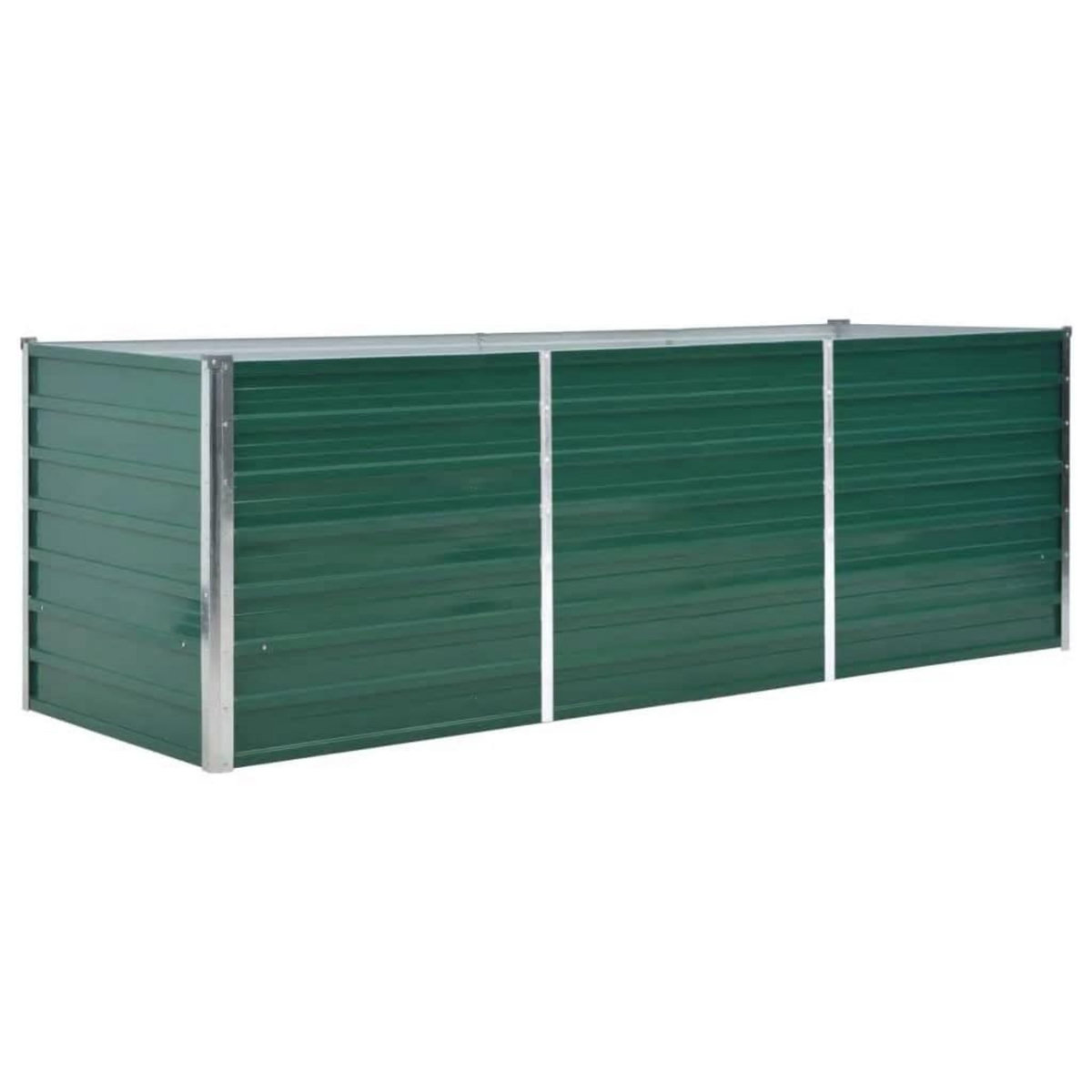 VIDAXL Lit sureleve de jardin Acier galvanise 240x80x77 cm Vert