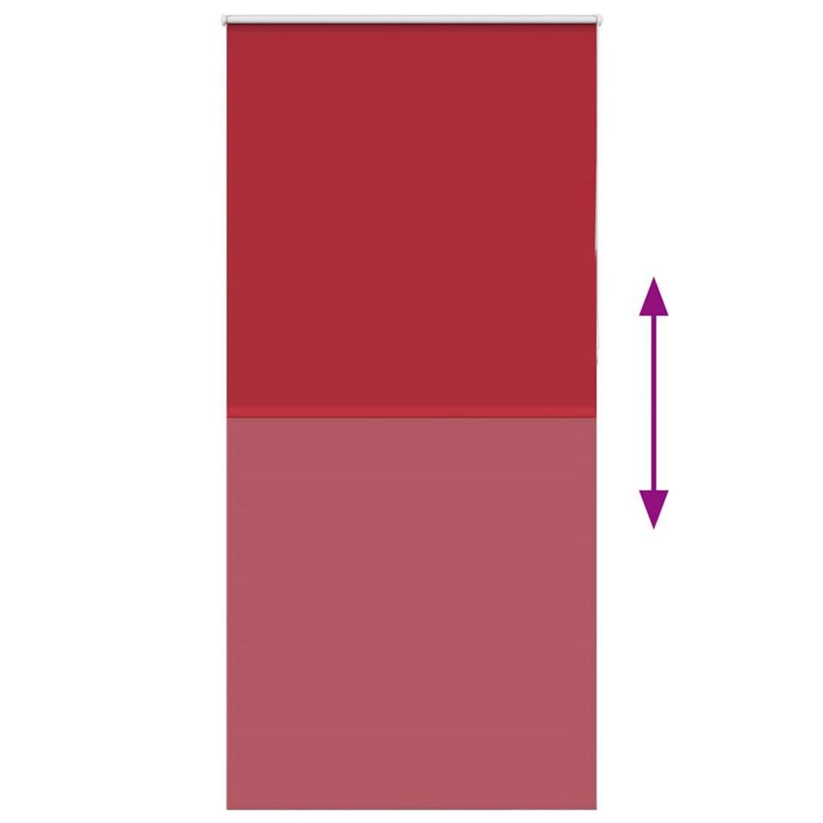 VIDAXL Store enrouleur occultant rouge largeur du tissu 85,7 cm