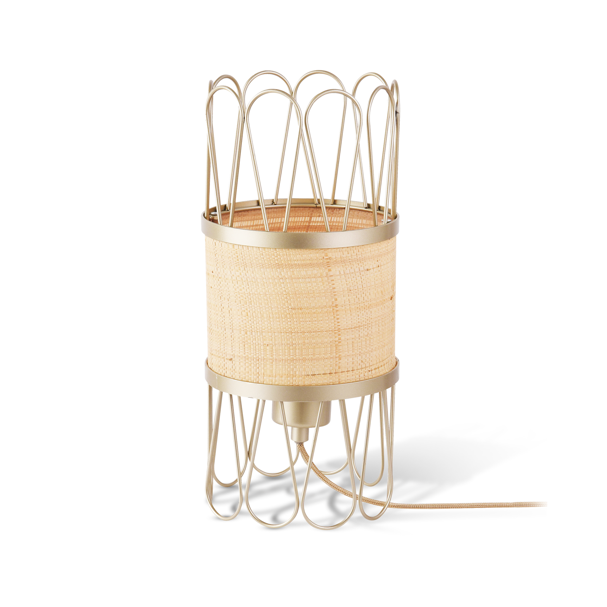 MAISON PAVANE Lampe à poser en rotin-Flore